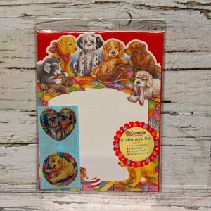 Vintage Sealed Sandylion Puppy Stationery Set with Envelopes, Stickers & Pouch
